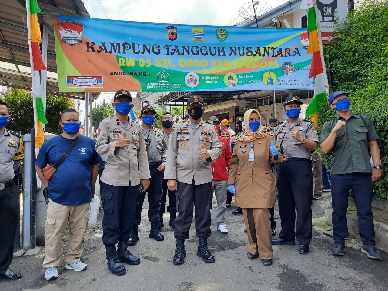 Kasat Binmas Polrestabes Bandung Polda Jabar Cek Kampung Tangguh Nusantara Covid-19